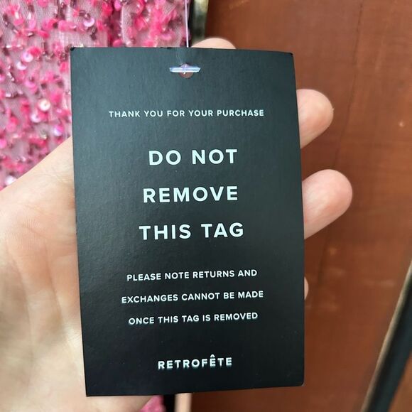 Retrofete Sasha Bubblegum Pink Sequin Embellished Maxi Dress Gown XS NWT - Picture 6 of 8